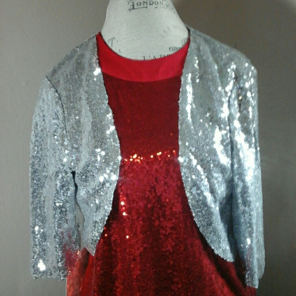 Sequined Evening Bolero Jacket. NWT